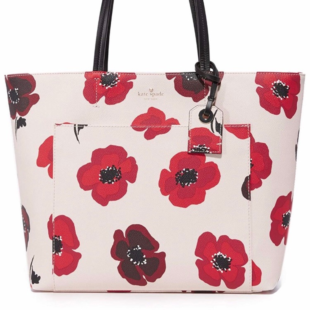 NWT Kate Spade Hyde Lane Poppies Riley Purse